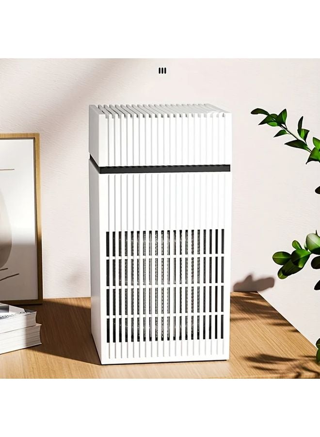 منقي الهواء الأبيض فلتر HEPA الكربوني وضع الهادئ الليلي 360 درجة لكل الغرف جهد منخفض - Image 5